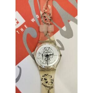 Vintage Swatch artist watch GRAPHICKERS GK208 New old stock in box with battery